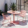 3 Piece Elegant Outdoor Bistro Set With 2 Chairs And Oval Table