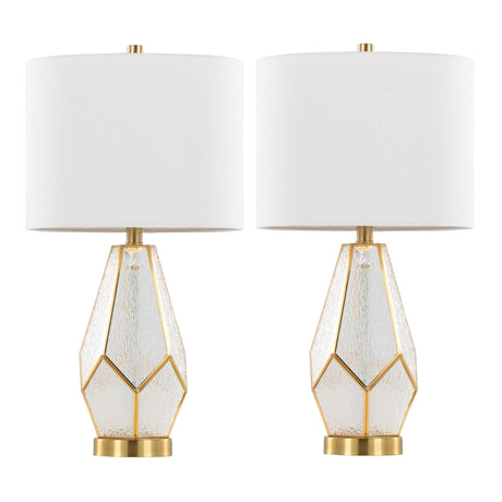 Geo - Rain Glass Table Lamp (Set of 2)