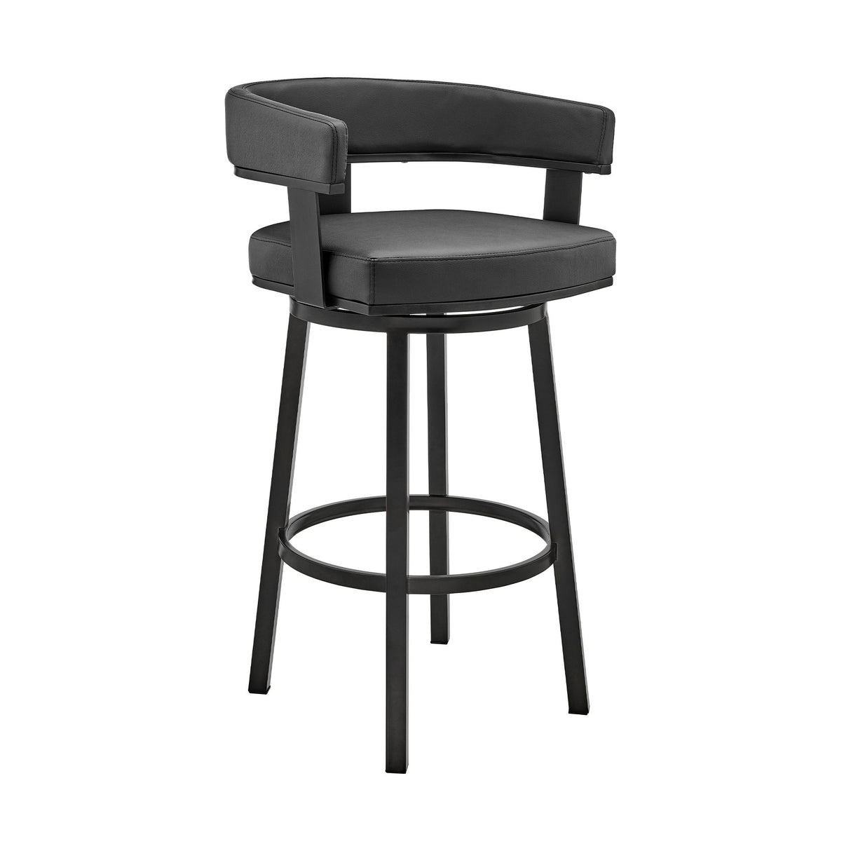 Cohen - Swivel Bar Stool - Black Finish