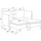 Upholstered Modular Sectional & Tall Legs