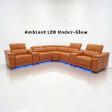 L - Shaped Recliner Sectional Sofa With Bluetooth Speakers, Wireless Charging, LED Lights