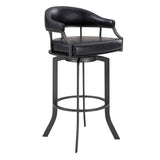 Pharaoh - Swivel Faux Leather Bar Stool - Mineral Finish
