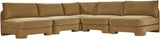 Hammond - Velvet Performance Fabric Upholstered 5 Piece Armless Sectional