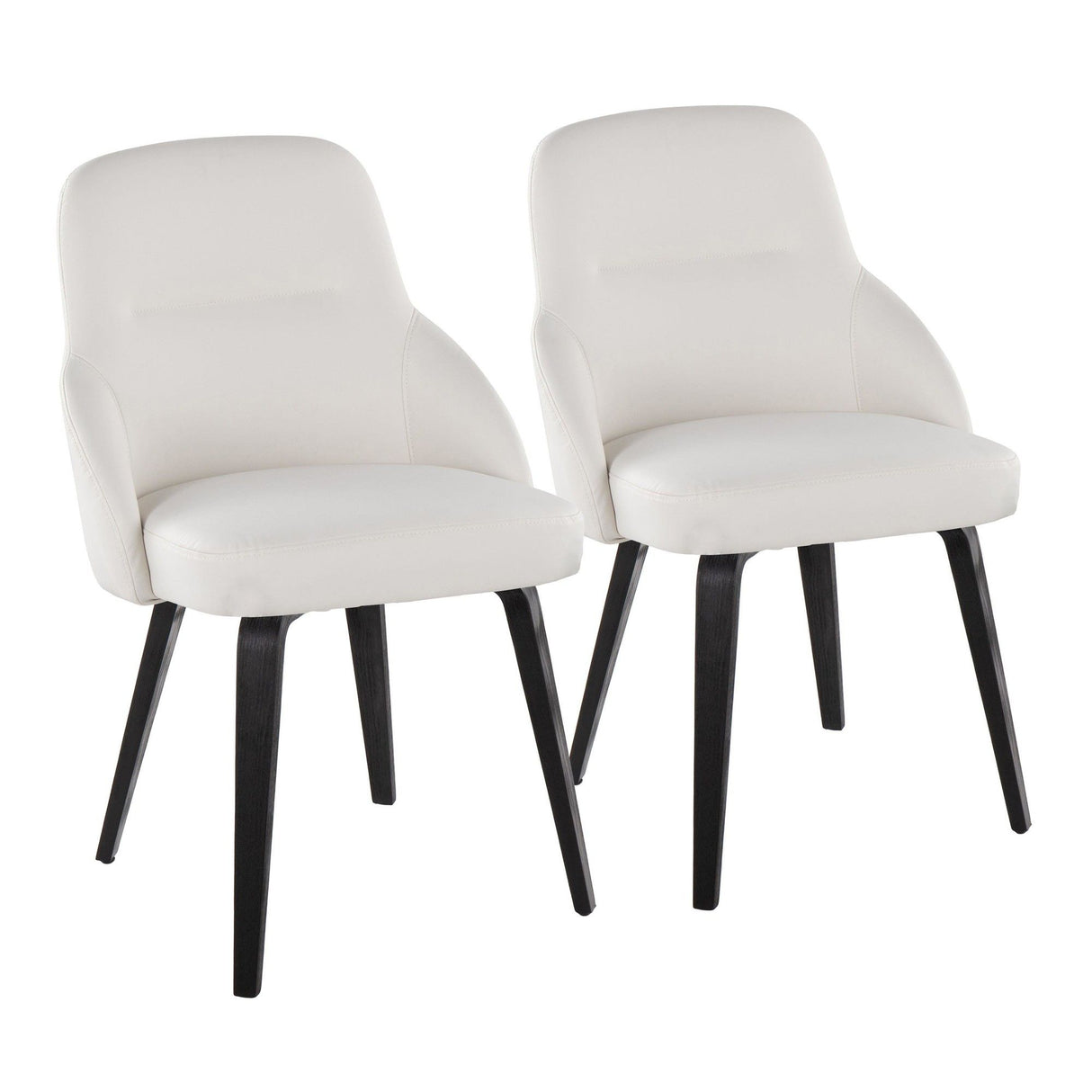 York - Upholstered Chair (Set of 2) - Black Wood Legs