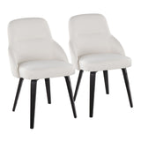 York - Upholstered Chair (Set of 2) - Black Wood Legs