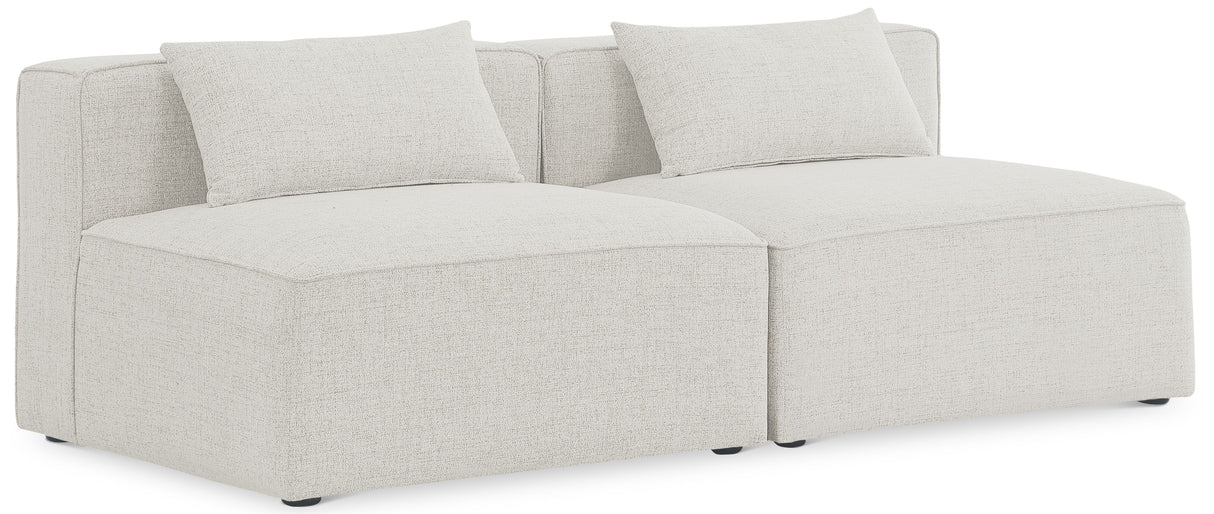 Cube - Linen Modular 2 Seat Armless Sofa