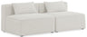 Cube - Linen Modular 2 Seat Armless Sofa