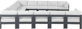 Nizuc - Outdoor Patio 13 Piece Modular Sectional With Gray Frame
