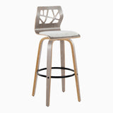 Folia - 30" Fixed-Height Barstool (Set of 2) - Gray
