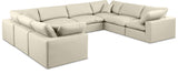 Comfy - 8 Piece Faux Leather Modular Sectional