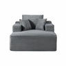 Convertible Chaise Lounge Chair With Wide Armrest & Throw Pillows