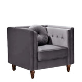 Chesterfield Accent Tufted Square Arm Side Chair