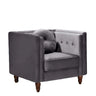 Chesterfield Accent Tufted Square Arm Side Chair