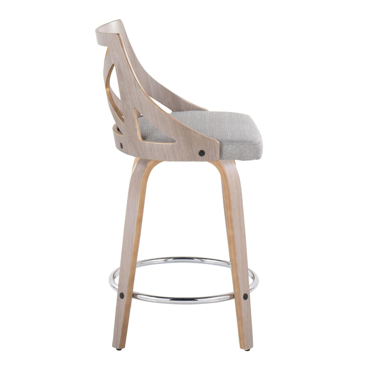 Charlotte - Farmhouse Fixed-Height Swivel Counter Stool (Set of 2)
