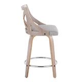 Charlotte - Farmhouse Fixed-Height Swivel Counter Stool (Set of 2)