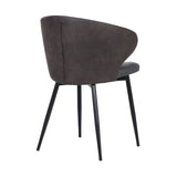 Ava - Dining Chair - Black Powder / Gray