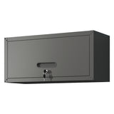 Heavy Duty, Metal Wall Mounted Tool Storage Cabinet Steel Metal Garage Storage Cabinet - Black / Gray