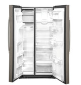 GE GZS22IMNES - 36 in. 21.8 cu. ft. Counter Depth Side by Side Refrigerator with Ice & Water Dispenser - Fingerprint Resistant Slate