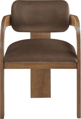 Cedra - Velvet Performance Fabric Upholstered Dining Chair (Set of 2) - Brown Frame