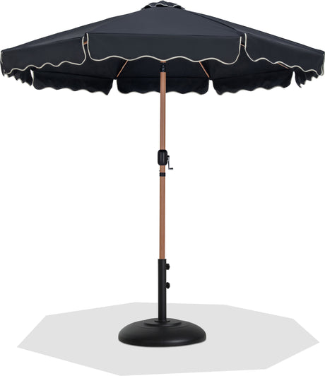 Amalfi - Patio Umbrella - Black Base / Light Brown Pole