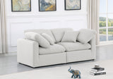 Indulge - Linen 2 Piece Modular Sofa - White