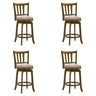 Wren - Modern Farmhouse Swivel Wood Counter Height Kitchen Bar Stool