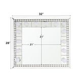 Farai - 28" Accent Mirror - Mirrored & Faux Crystal Diamonds
