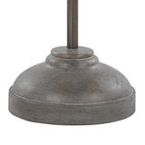 Griffin - 61" Polyresin Floor Lamp - Acid Gray Wood Finish And White Linen Shade