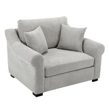Modern Chenille Oversized Armchair, Chair And A Half, Single Sofa
