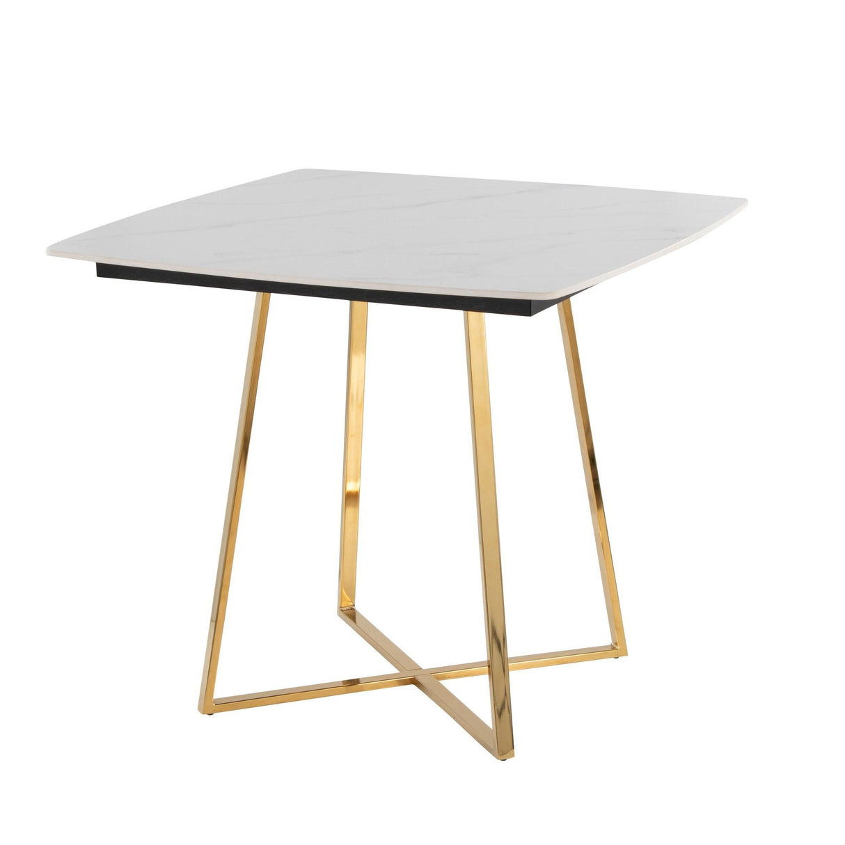 Folia - Dinette Table - Gold Metal