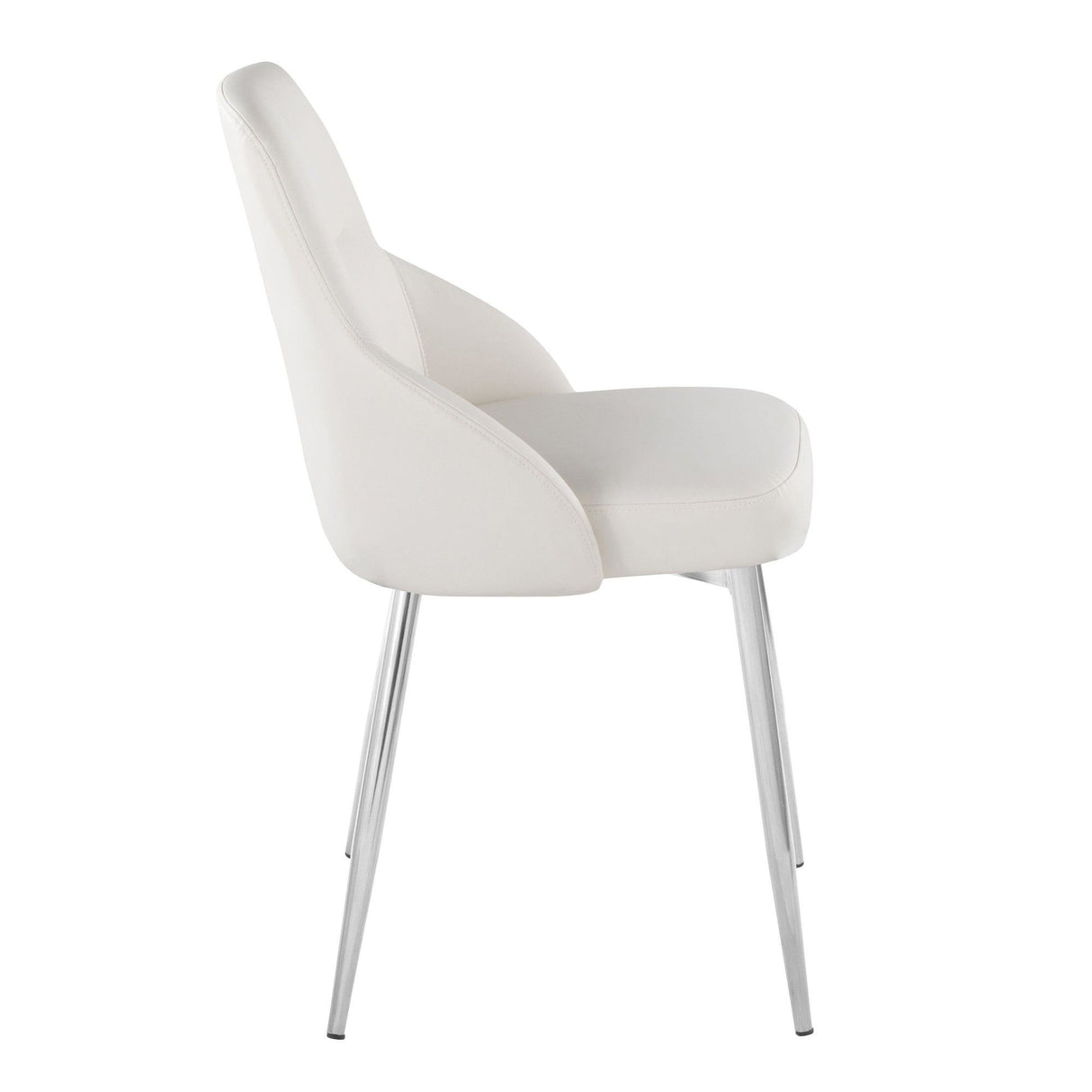 York - Upholstered Chair (Set of 2) - Chrome Metal Legs