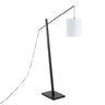 Arturo - Contemporary Floor Lamp - Black Wood