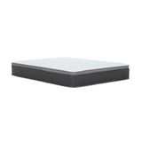 12'' Queen Size Hybrid Mattress In A Box, Plush Gel Memory Foam Mattress Top With Pocket Coil Base - Gray / White