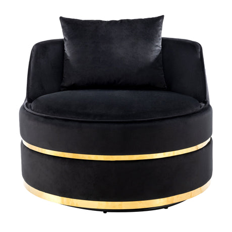 360 Degree Swivel Over Sized Upholstered Barrel Chair