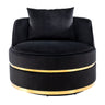 360 Degree Swivel Over Sized Upholstered Barrel Chair
