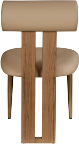 Dario - Faux Leather Dining Chair With Brown Frame (Set of 2)