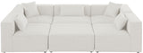 Cube - Linen 6 Piece Modular Sectional