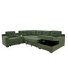 U - Shape Sectional Pull Out Bed With Console, Storage, And USB Charging