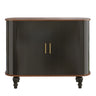 Fluted Liquor & Coffee Bar Cabinet With 6 Wine Racks And 3 Glass Holders