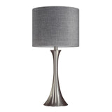Lenuxe - 24" Metal Table Lamp - Brushed Nickel (Set of 2)
