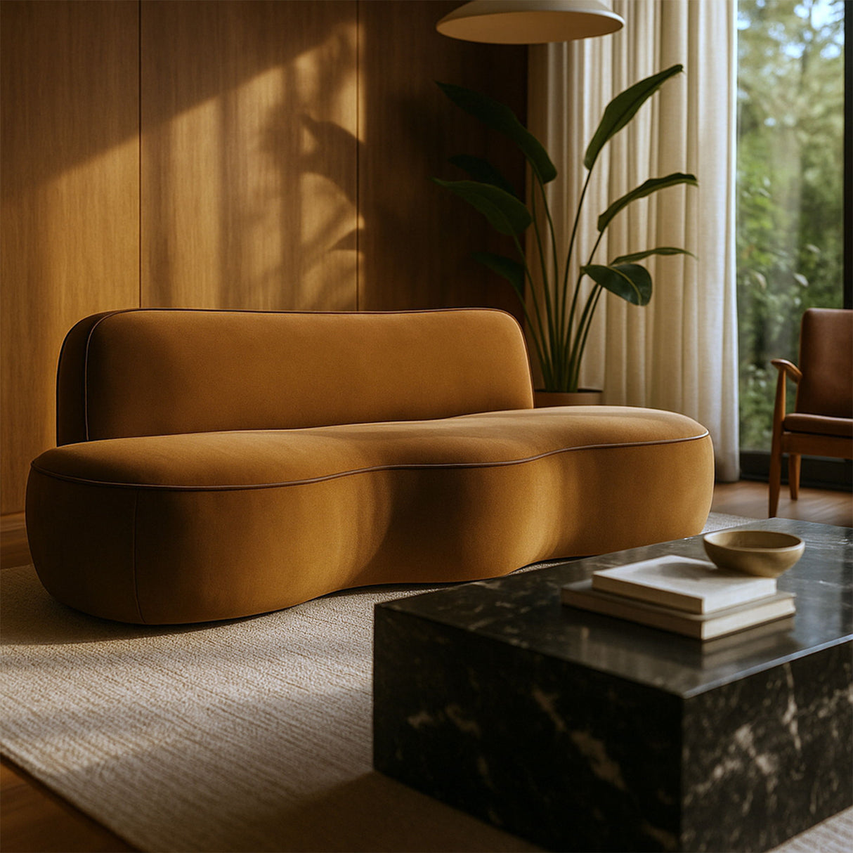 Swerve - Velvet 101" Upholstered Sofa