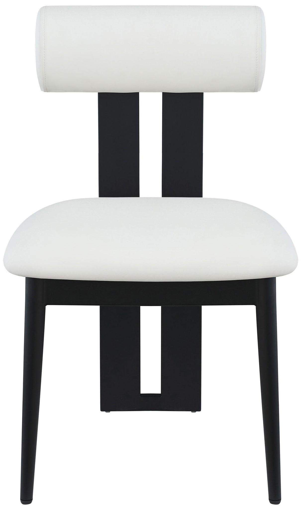 Dario - Faux Leather Dining Chair With Black Frame (Set of 2)