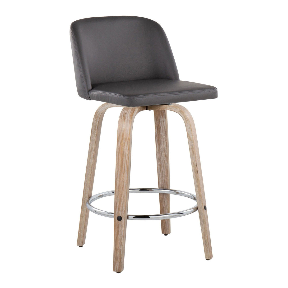 Toriano - 26" Fixed-Height Counter Stool (Set of 2) - Dark Gray
