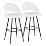 Renee - Upholstered Fixed-Height Barstool (Set of 2) - Black Base