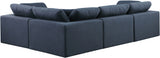 Comfy - 4 Piece Linen Fabric Modular Sectional