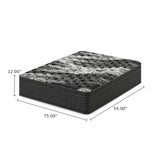 12" Medium Firm Euro Top Hybrid Mattress With Cooling Cover & Individual Coil Support