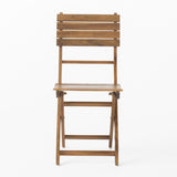 Outdoor 3 Piece Half Round Folding Bistro Set