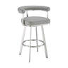 Nolagam - Swivel Bar Stool - Brushed Stainless Steel