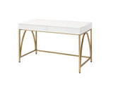Lightmane - Vanity Desk Same 92660) - White High Gloss & Gold