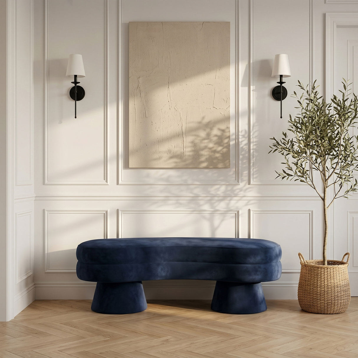 Zenna - Velvet Bench